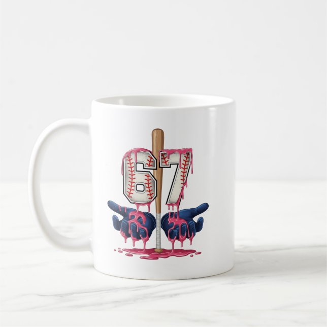 Baseball Lifestyle Shirt Youth Baseball Glove Drip Kaffeetasse (Links)