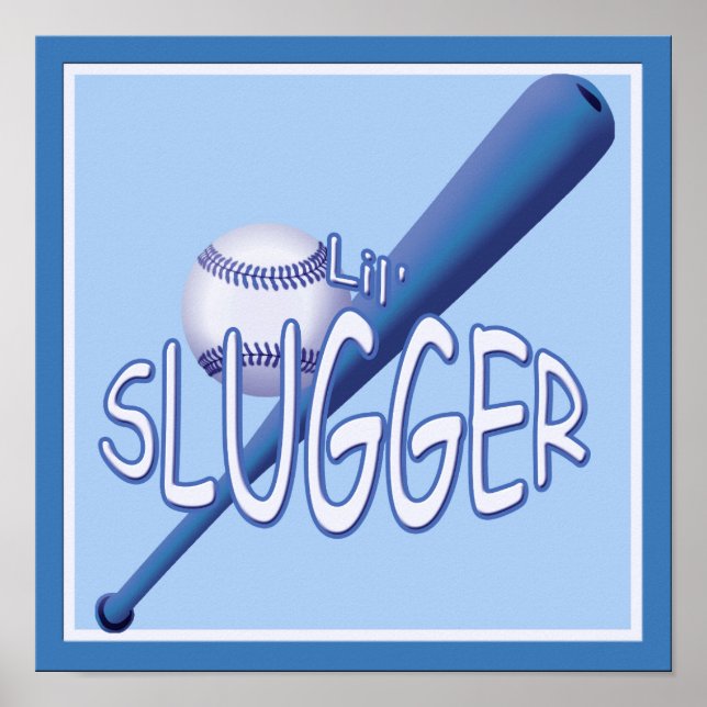 Baseball lislugger Kids Room Poster (Vorne)