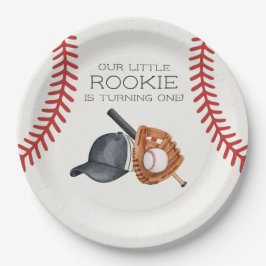 Baseball Little Rookie Zuhause Run Birthday Party Pappteller