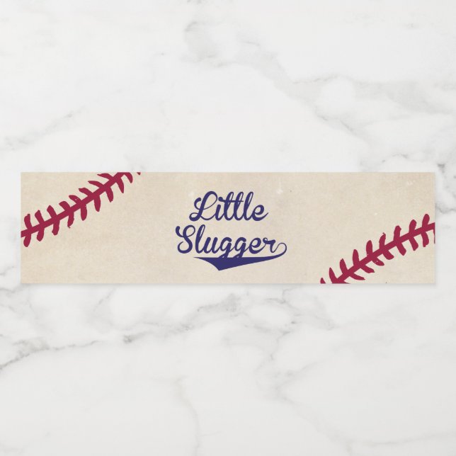 Baseball "Little Slugger" Wasserflaschen Labels Wasserflaschenetikett (Einzelnes Label)