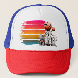 Baseball, LKW-Hüte mit einem Design aus Basketball Truckerkappe