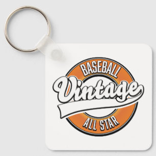 Baseball-Logo im Vintage-Stil. Schlüsselanhänger