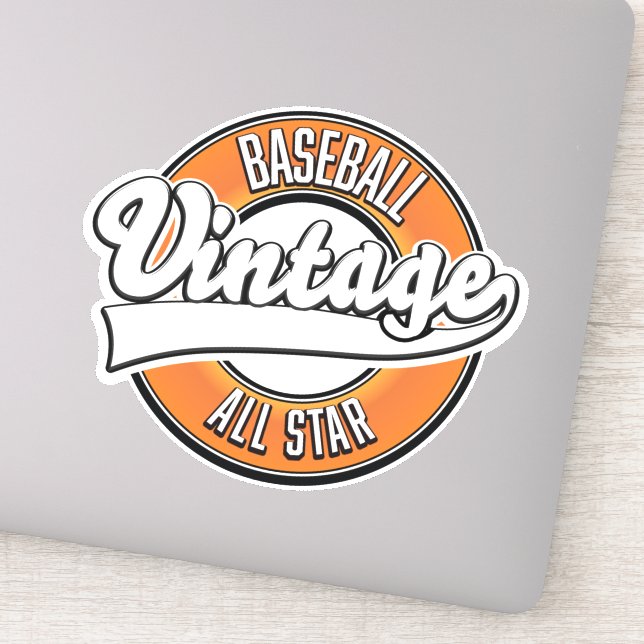 Baseball-Logo im Vintagen Stil. Aufkleber (Detail)