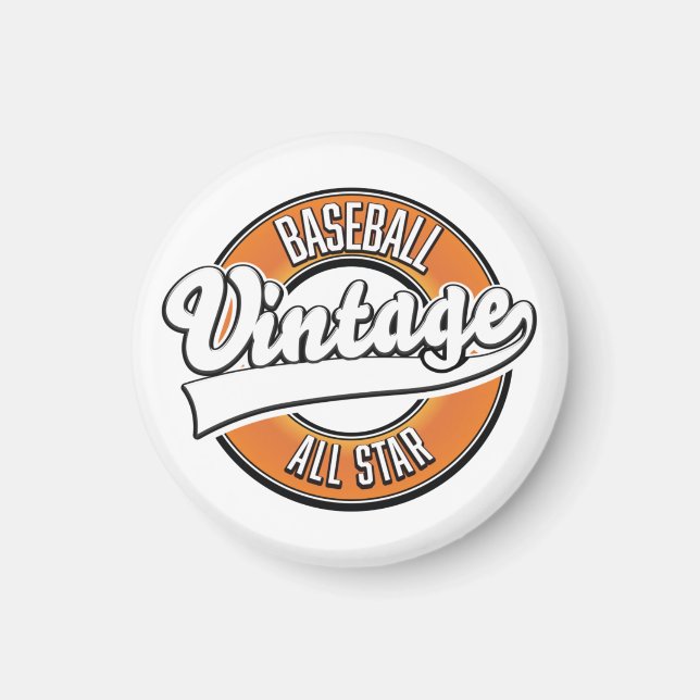 Baseball-Logo im Vintagen Stil. Magnet (Vorne)
