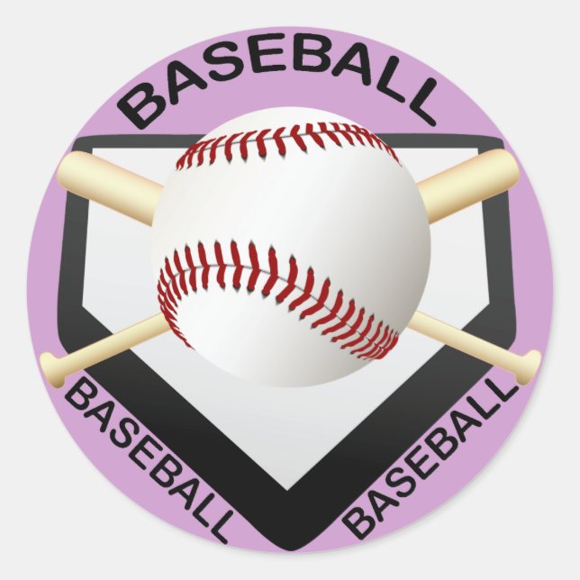 BASEBALL-LOGO RUNDER AUFKLEBER (Vorderseite)