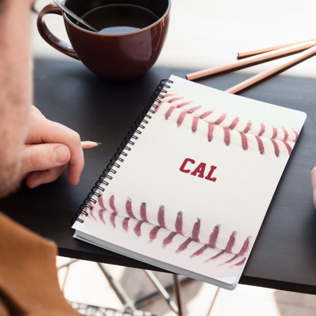 Baseball Look Personalisiert Spiral Notebook Notizbuch (Von Creator hochgeladen)