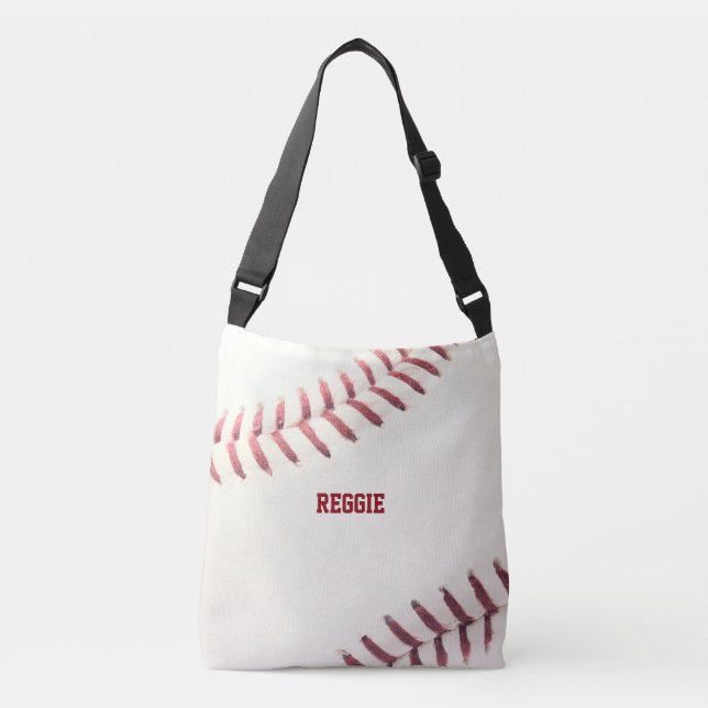 Baseball-Look Personalisiert Tragetaschen Mit Langen Trägern (Vorderseite)