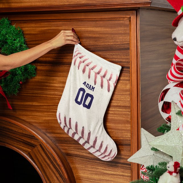 Baseball Look Personalisierter Strumpf Kleiner Weihnachtsstrumpf (Von Creator hochgeladen)
