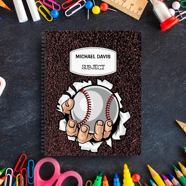 Baseball Lover Custom Personalisiert Spiral Notizbuch (Von Creator hochgeladen)