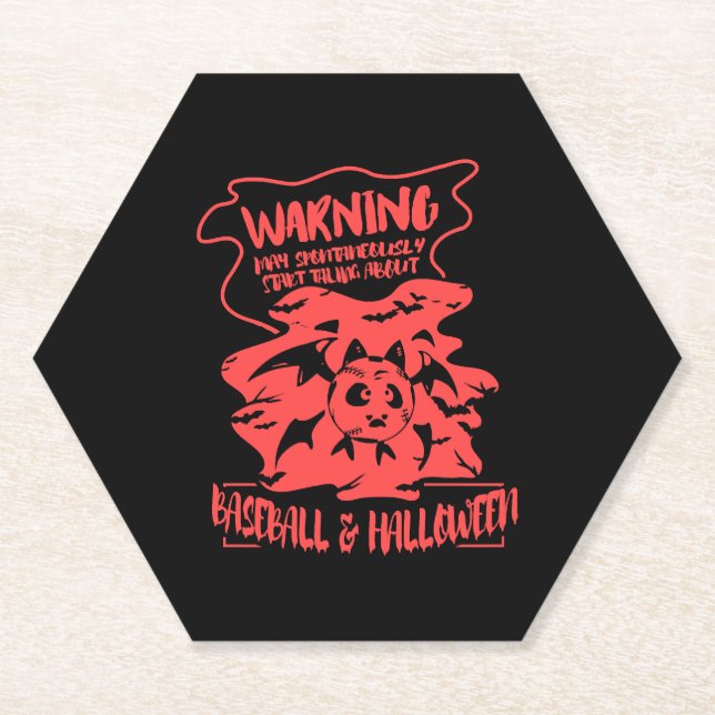 Baseball Lover Halloween-Kostüm Untersetzer (Vorderseite)