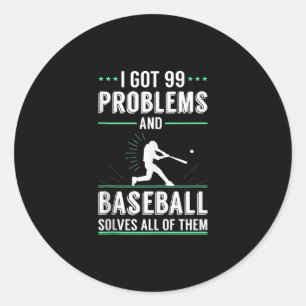 Baseball-Lover-Neuigkeitsgeschenk für Baseball-Fan Runder Aufkleber