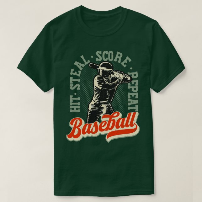Baseball Lover Vintag Retro T-Shirt (Design vorne)