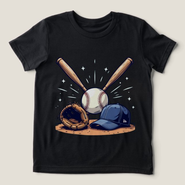 Baseball lovers after school activity club Tri-Blend shirt (Design Vorderseite)