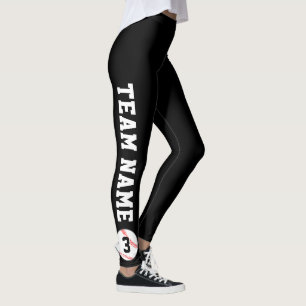 Baseball-Lüfter - Teamname und Spielernummer Leggings