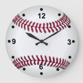 Baseball-Lüfterhalterung Große Wanduhr