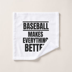Baseball macht alles besser waschlappen