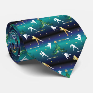 Baseball Mädchen Softball Weihnachten Krawatte