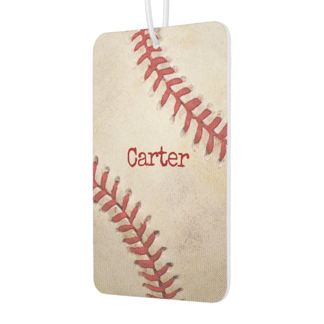 Baseball-Makro mit Namen Autolufterfrischer (Links)