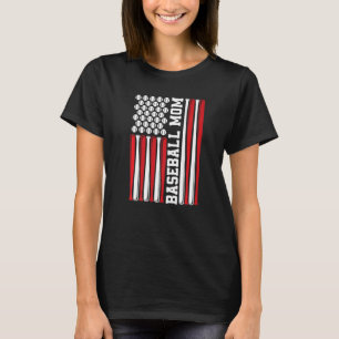 Baseball Mama American Flag 4. Juli Patriotic F T-Shirt