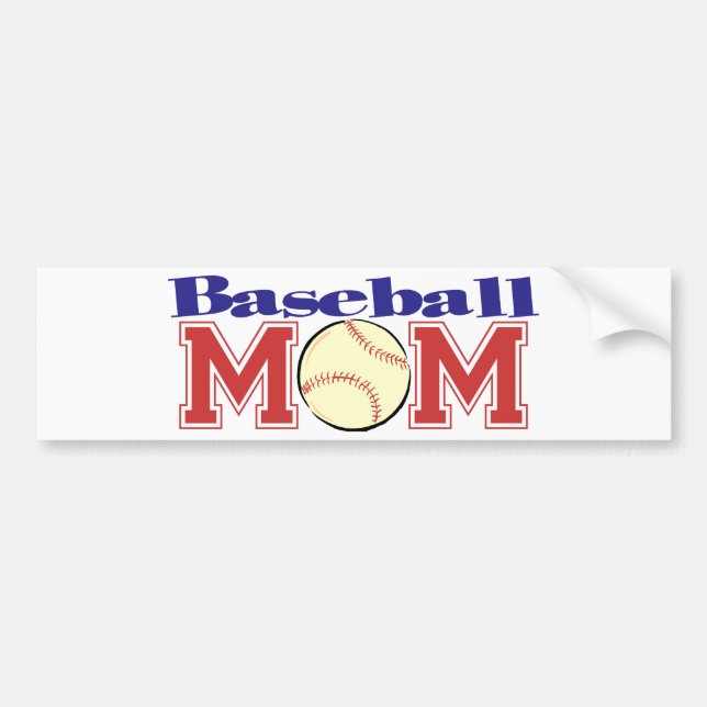 Baseball-Mama Autoaufkleber (Vorne)