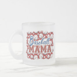 Baseball Mama Baseball betrachtete Mattierte Tasse