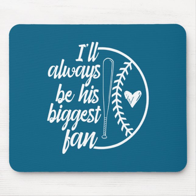 Baseball-Mama Baseball-Spieler Baseball Mousepad (Vorne)