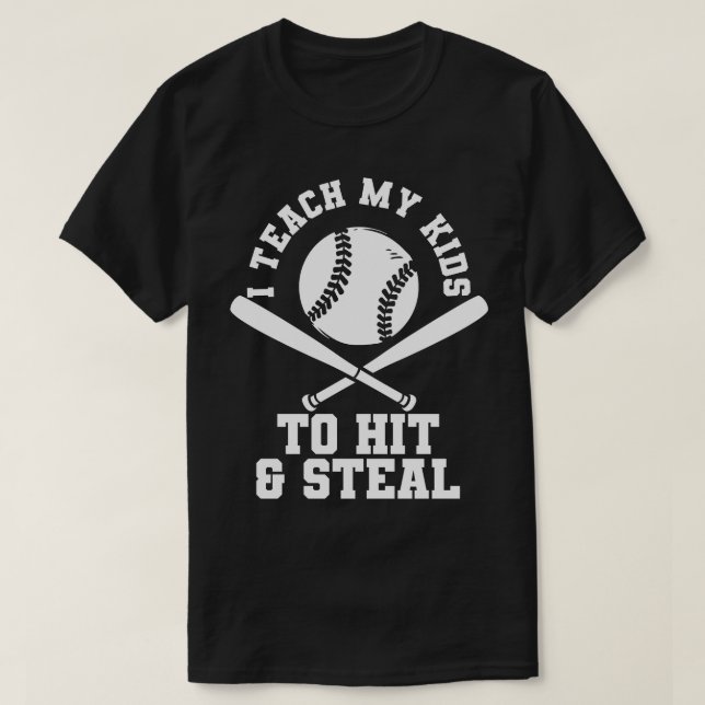 Baseball-Mama Baseball-Vater T-Shirt (Design vorne)