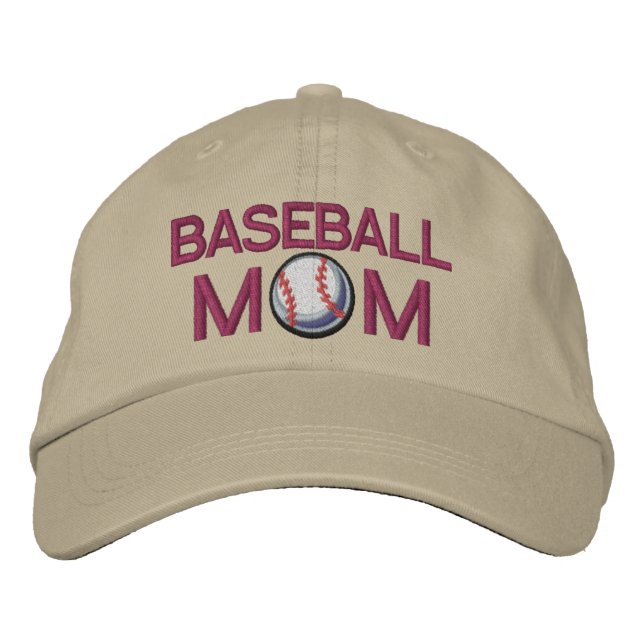 Baseball-Mama Bestickte Kappe (Vorderseite)