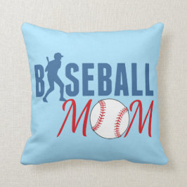 Baseball Mama Blue Kissen