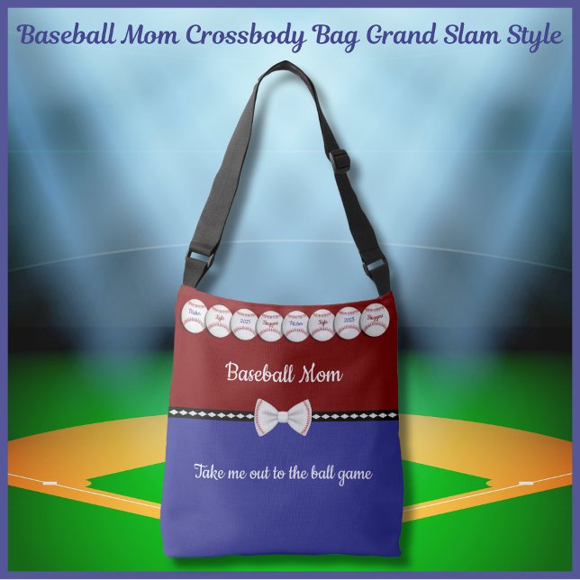 Baseball Mama Crossbody Bag Grand Slam Style Tragetaschen Mit Langen Trägern (Baseball Mom Crossbody Bag Grand Slam Style)