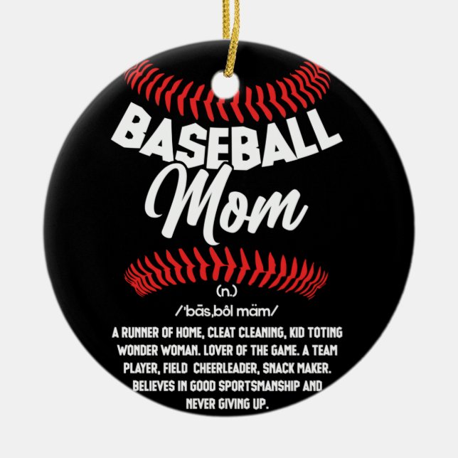 Baseball-Mama Definition Sport-Softball Keramik Ornament (Vorne)