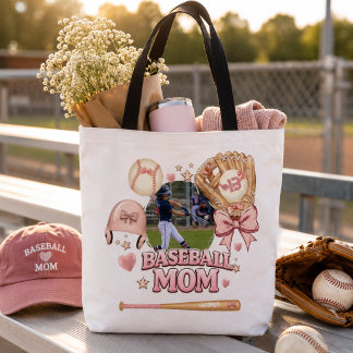 Baseball-Mama-Fotocollage Rosa Schleife Sport