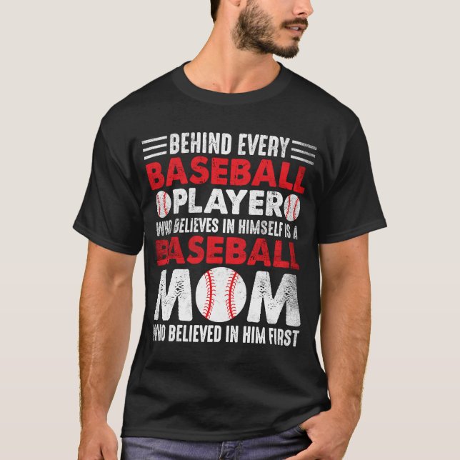 Baseball Mama Frauentag Baseball T-Shirt (Vorderseite)