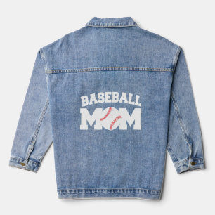 Baseball-Mama Funny und Niedlich Jeansjacke