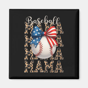 Baseball Mama Game Day Baseball USA 4. Juli Mo Magnet
