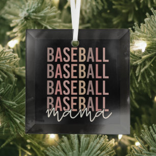 Baseball Mama   Geschenke für Baseball-Mamas Ornament Aus Glas