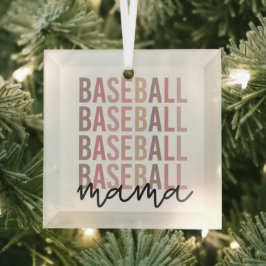 Baseball Mama | Geschenke für Baseball-Mamas Ornament Aus Glas