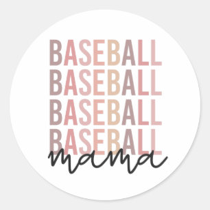 Baseball Mama   Geschenke für Baseball-Mamas Runder Aufkleber