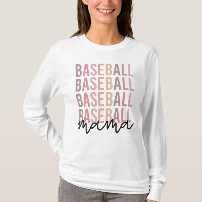 Baseball Mama | Geschenke für Baseball-Mamas T-Shirt (Vorderseite)