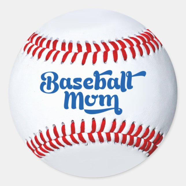Baseball-Mama-Geschenksticker Runder Aufkleber (Vorderseite)
