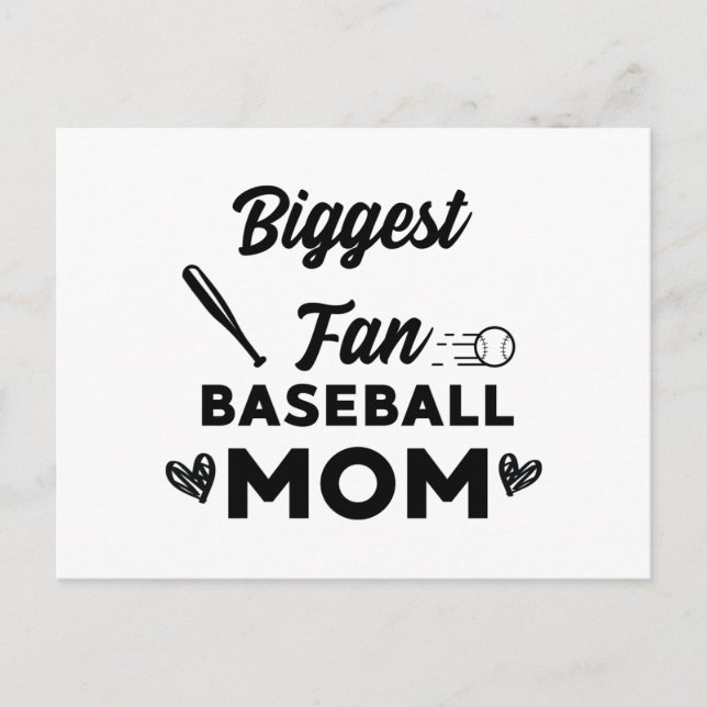 Baseball Mama Größter Spaß, Baseball-Stil für Mama Einladungspostkarte (Vorderseite)