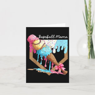 Baseball Mama Ice Cream Tropfen Baseball Mütter Ta Karte