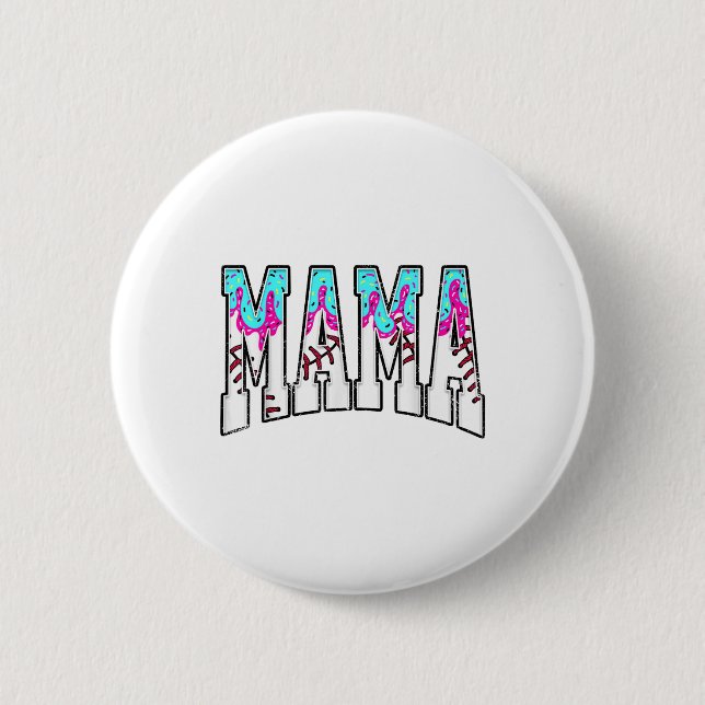 Baseball Mama Ice Tropfen mit Sprinklen Baseba Button (Vorderseite)