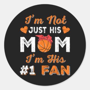 Baseball-Mama Ich bin sein 1 Fan Muttertag Frauen  Runder Aufkleber