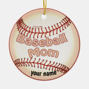 Baseball-Mama Keramik Ornament