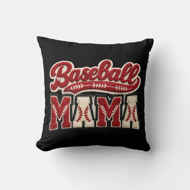 Baseball Mama Kissen (Vorderseite)