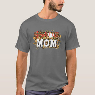 Baseball Mama Leopard Baseball Liebhaber Familienm T-Shirt