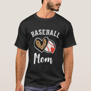 Baseball-Mama Leopard Er T-Shirt