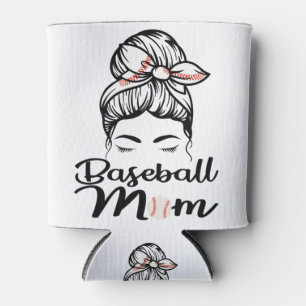 Baseball Mama Leopard Funny Softball Mama Dosenkühler