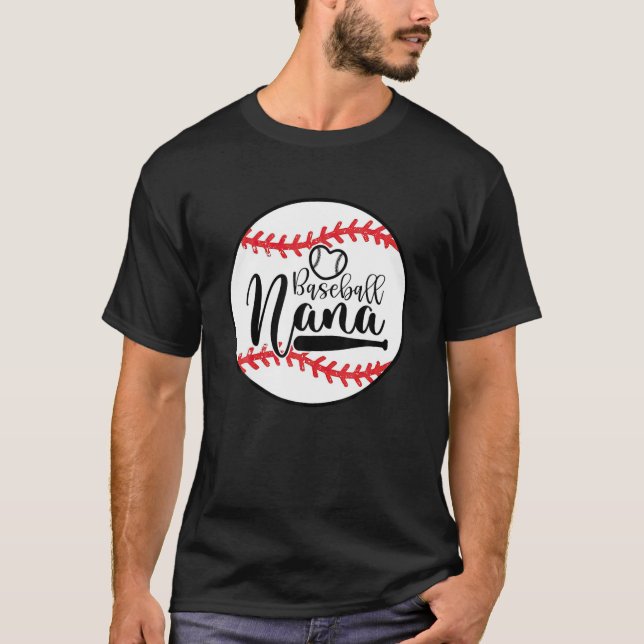 Baseball Mama Leopard Funny Softball Mama Mutter D T-Shirt (Vorderseite)